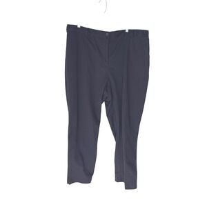 Lands' End Pants Women's Navy Blue‎ Stretch Casual Basic Neutral Minimalist 20W